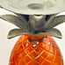 Amber glass and brass pineapple duel Candle holders