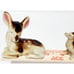 Vintage Japan Deer Fawn Glossy Figurines with Pink Ears - Set Of 3