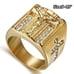 Cross Jesus Ring Charm Mens Ring size 9