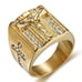 Cross Jesus Ring Charm Mens Ring size 9