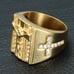 Cross Jesus Ring Charm Mens Ring size 9