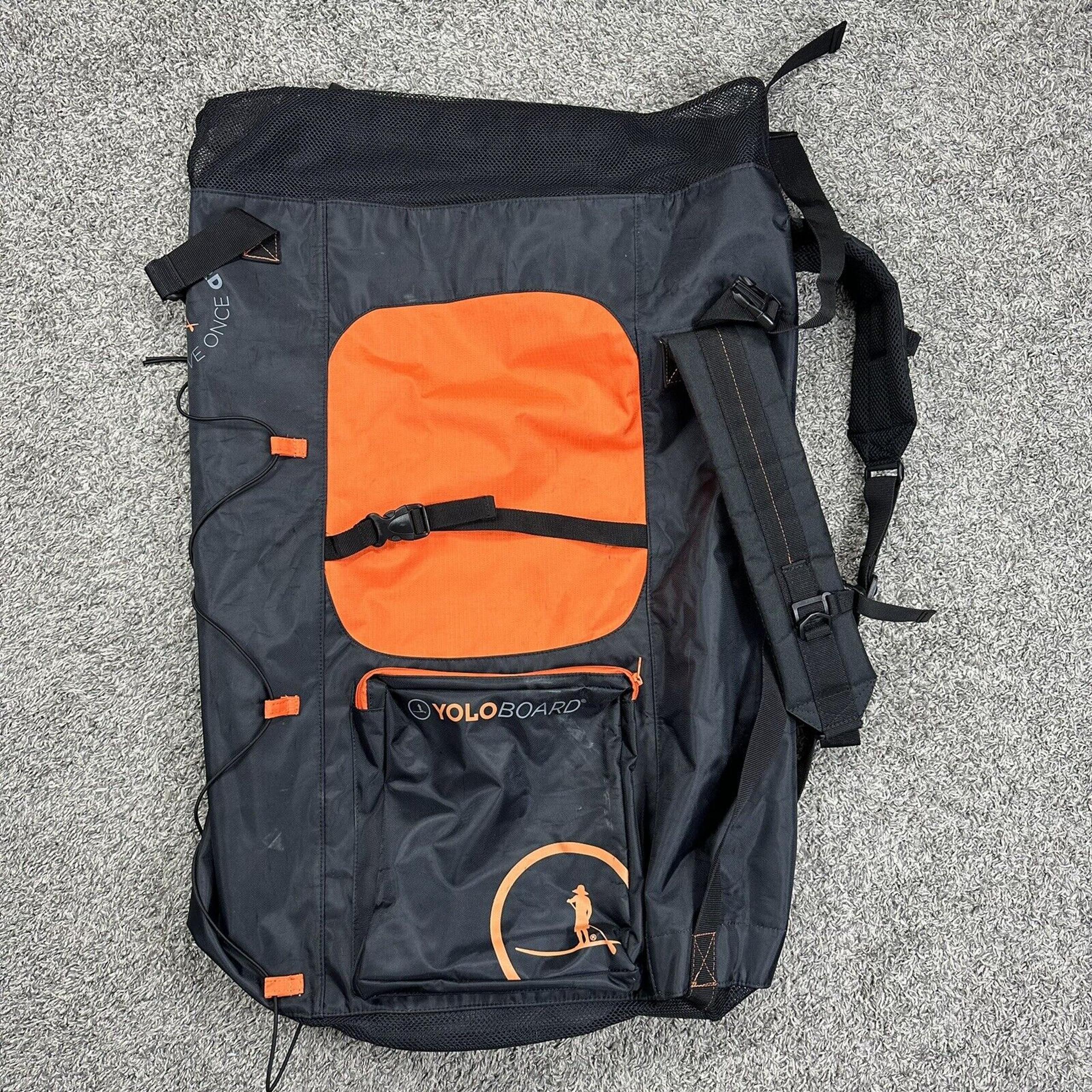 YOLO Board Carrying Case Bag Backpack Black Orange with repair Accessories Kit
