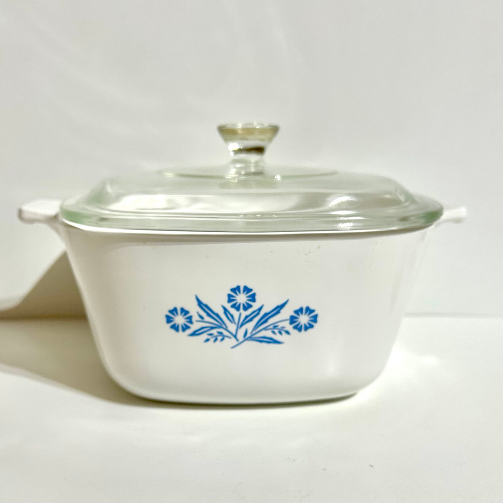 Corning Ware Blue Cornflower Casserole Dish 1 3/4 QT P-1 3/4-B & Lid A 5 Vintage