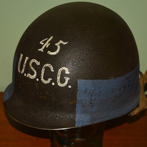 WWII USN Navy Coast Guard Landing Craft M1 Helmet Swivel Bale Rear Seam