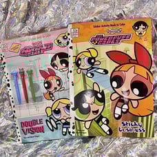 The Powerpuff Girls Coloring Book Y2k New Set Of 2 With Stickers