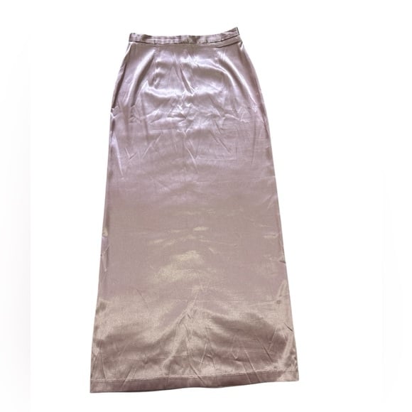 Vintage Pink satin floor length skirt J.R. Nites by caliendo Size 4P