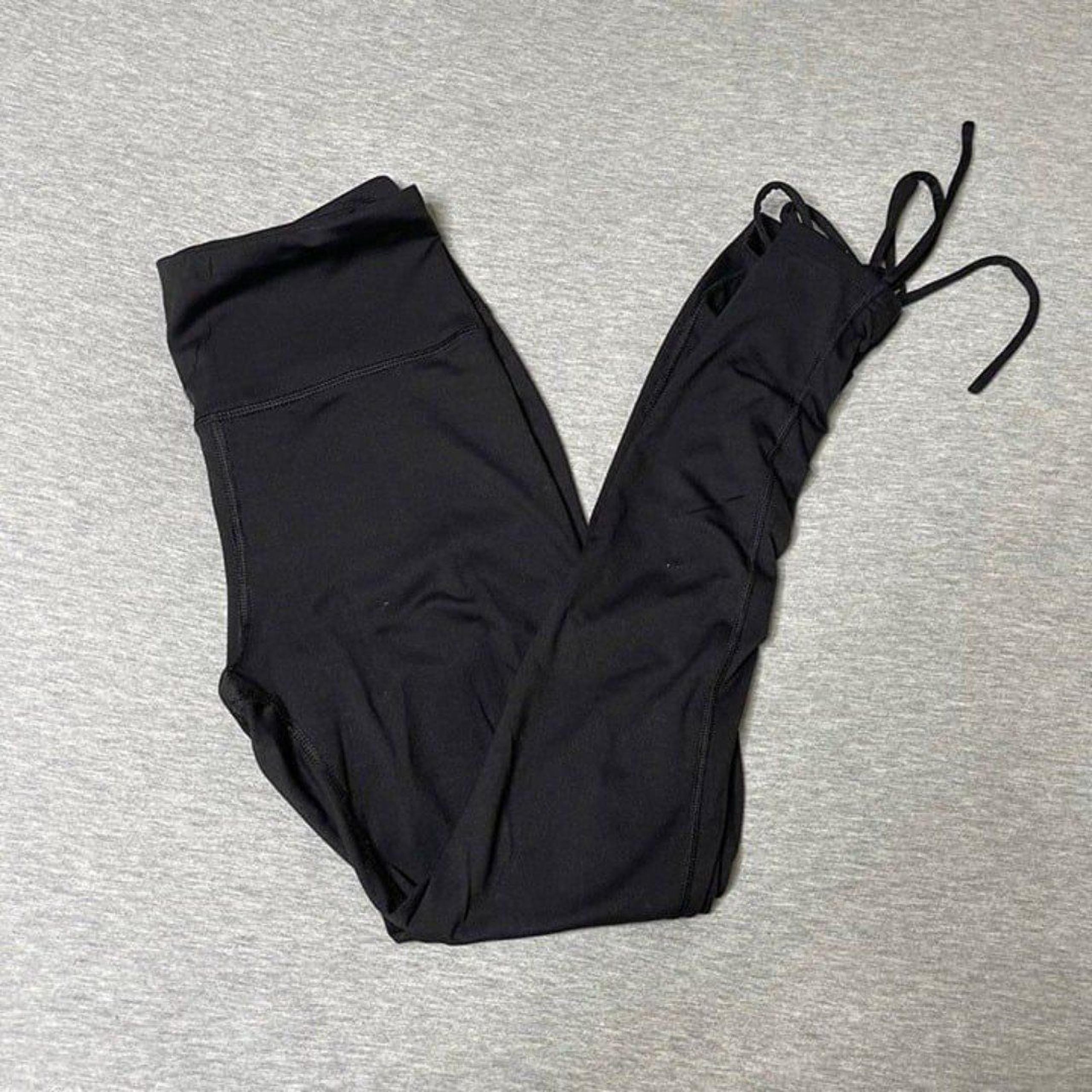 Fashion Nova Women's Day to Night Moto Cut-Out Tie Leggings