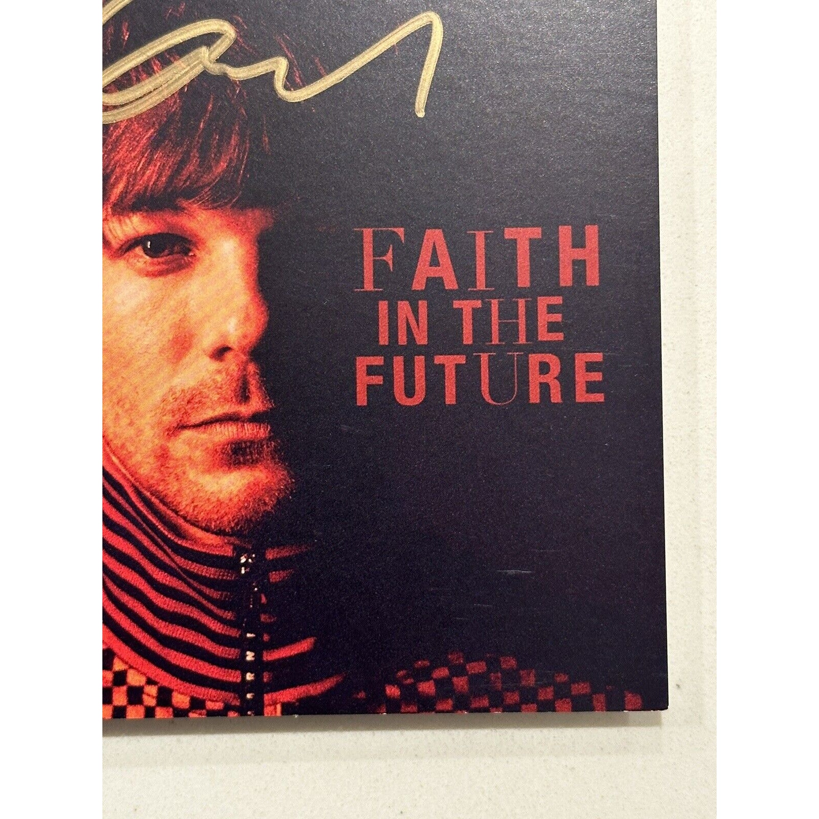 SIGNED LOUIS TOMLINSON FAITH IN THE FUTURE AUTOGRAPHED NEW CD One Direction #13 - detail