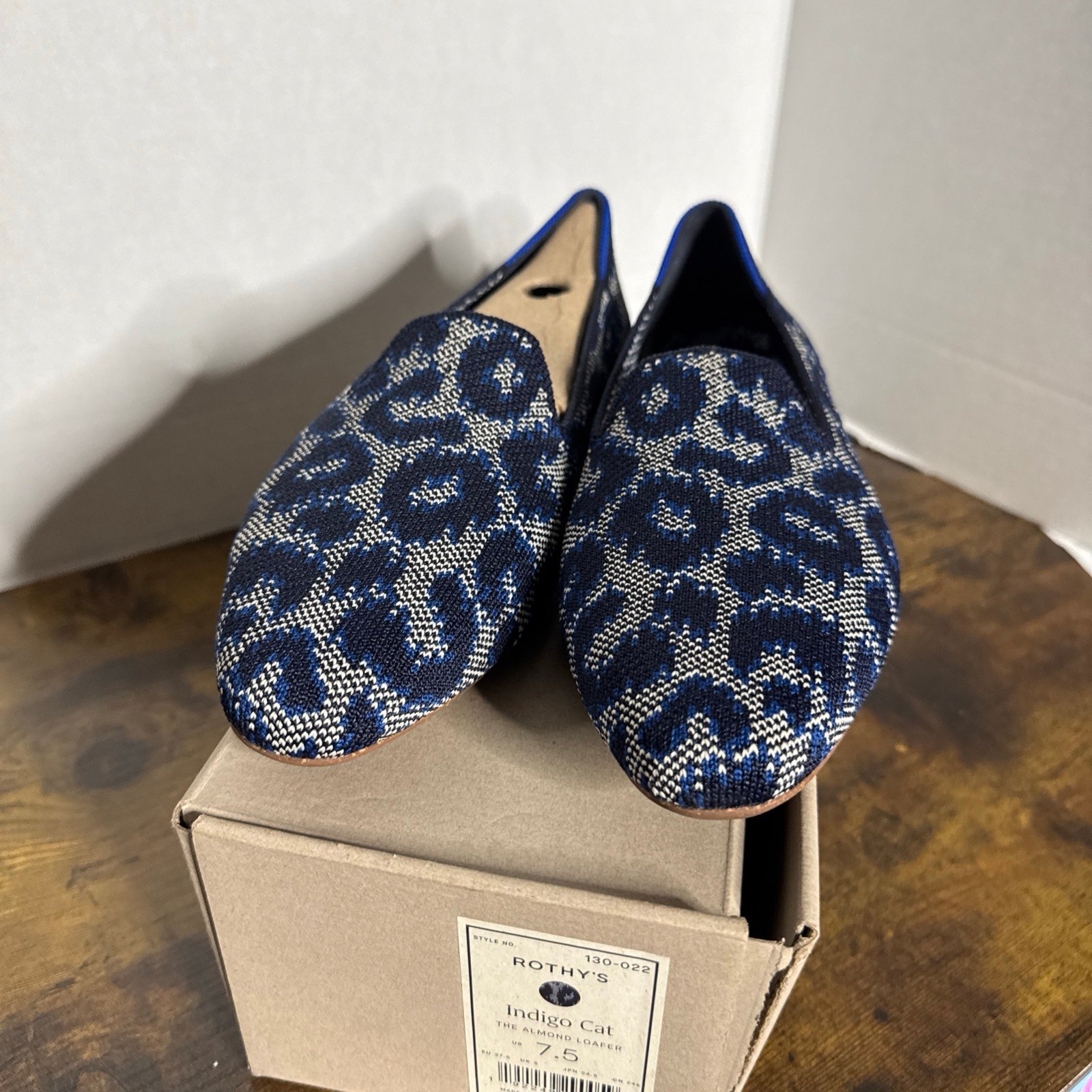 Rothy’s Women’s The Amond Loafer Indigo Cat Size 7.5 NEW