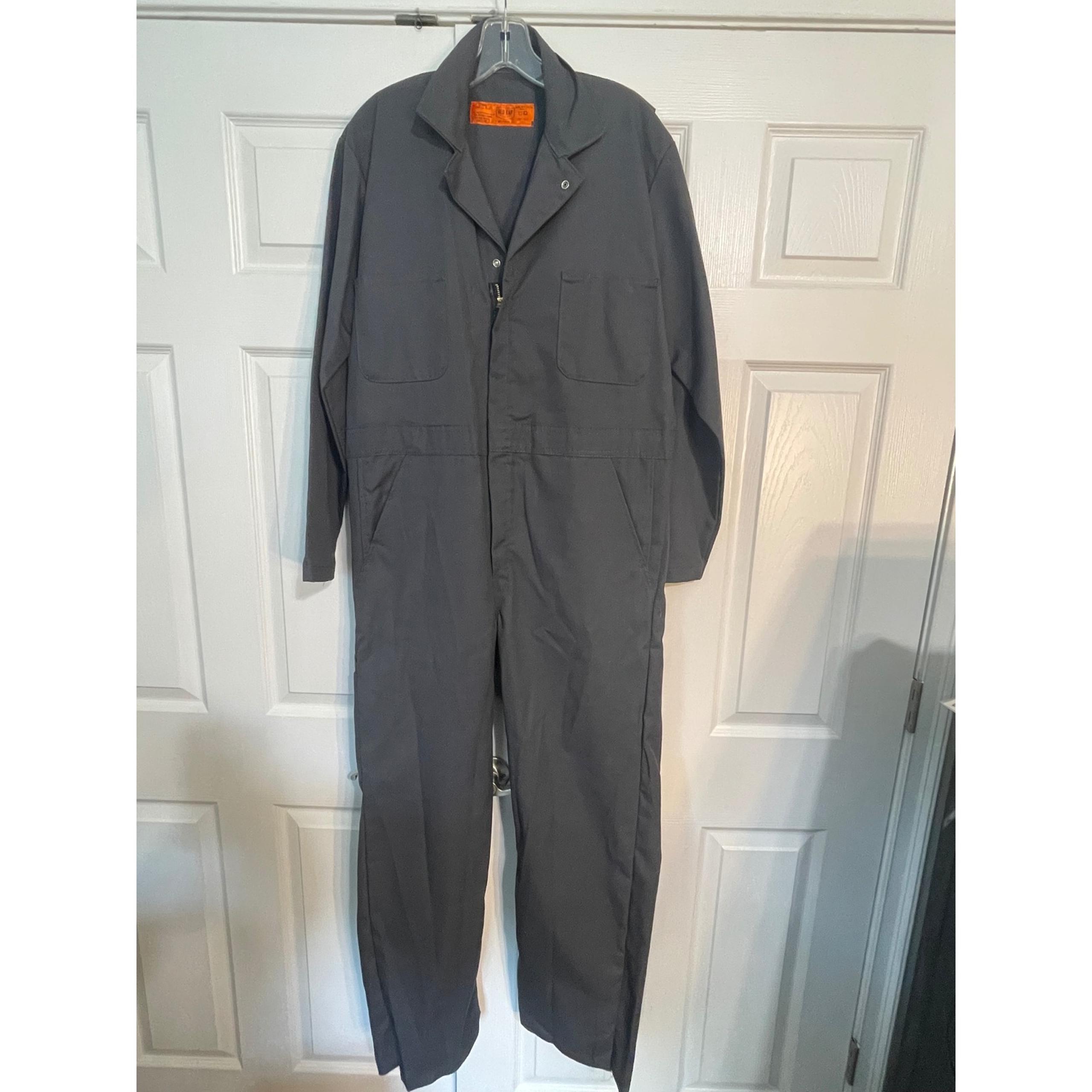 Red Kap Coverall Workwear Jumpsuit Mechanic Utility Gray 40-RG