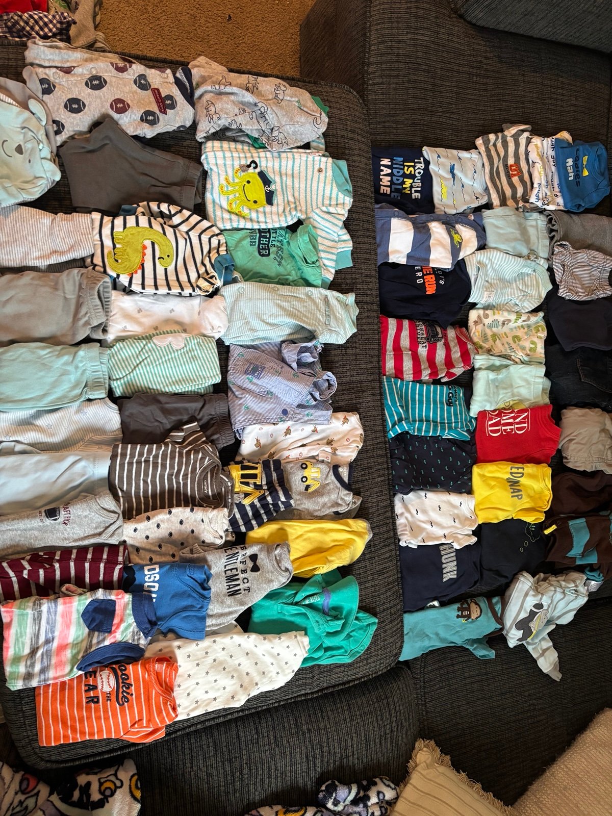 Baby boy clothing Lot Size 0-3months  (61 pieces)