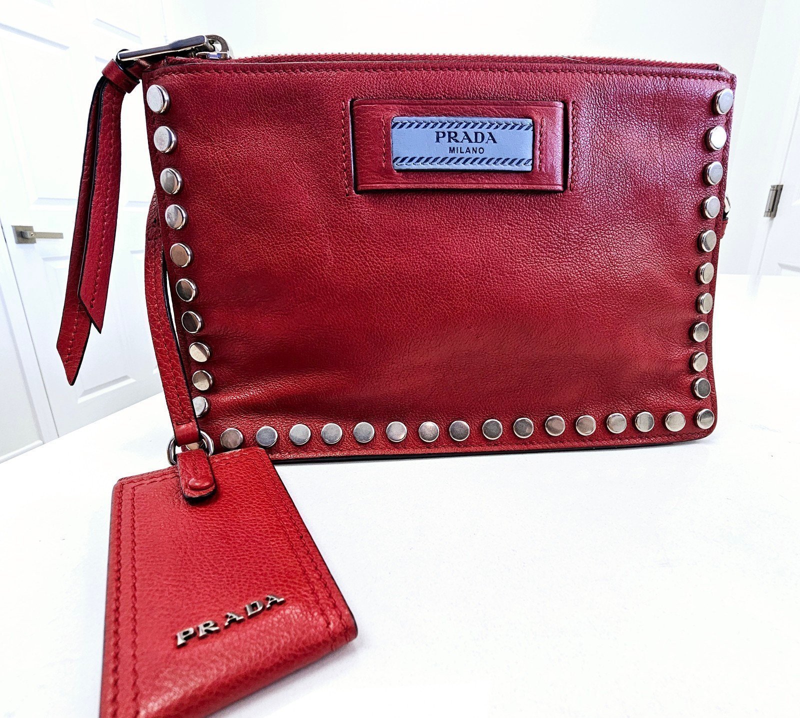 Prada leather crossbody bag