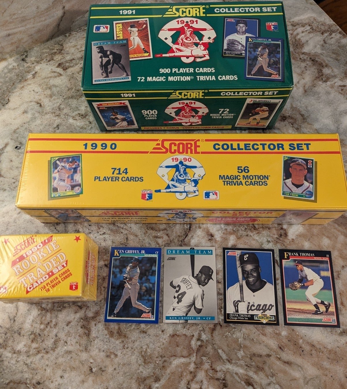 1990-1991 Score Collector Complete Sets w/Score Rookie & Traded Card Set W/Extra