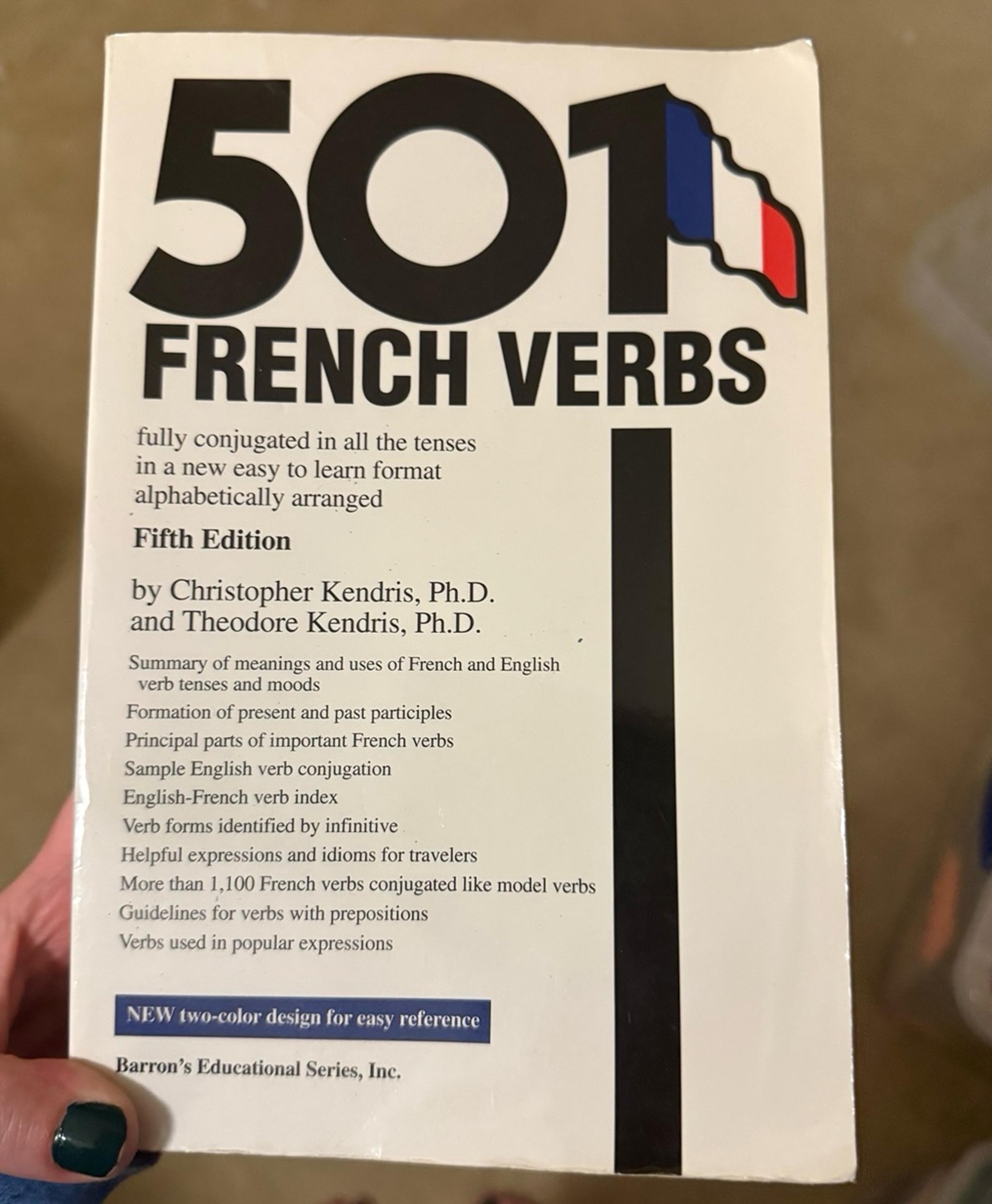 501 French verbs fifth edition - Christopher and Theodore Kendris - 978076412429