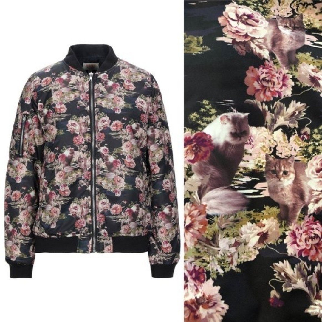 ♡ Paul & Joe Sister ♡ Floral Cats 10BOMATOU bomber jacket - 34