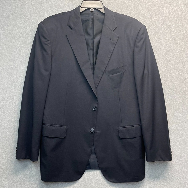 Pal Zileri Sport Coat Blazer Mens 56L Blue Wool Italy Suit Jacket