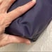 purple nylon and leather tote bag