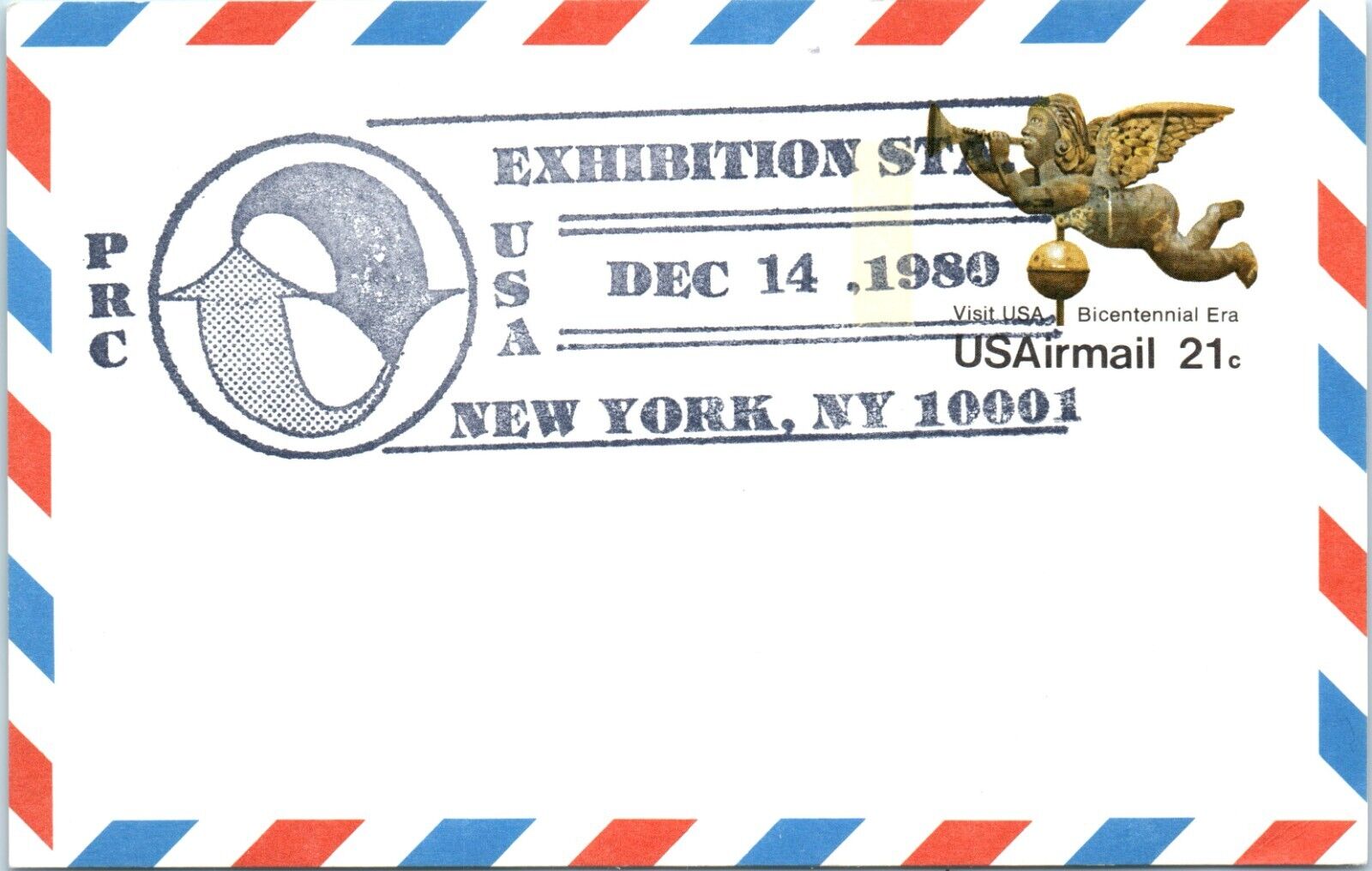 Postcard People's Republic of China PRC Exhibition STA. Dec 1980 New York 10001