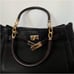 2Effe Black leather tote Village