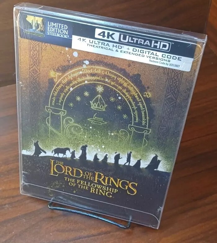 Lord of the rings: Fellowship of the rings 4K Steelbook-NEW-PROTECTIVE SLEEVE