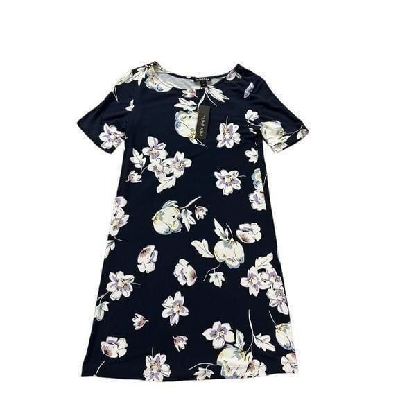 NWT Yumi Kim Livi Shift Dress in Story Book small navy blue floral
