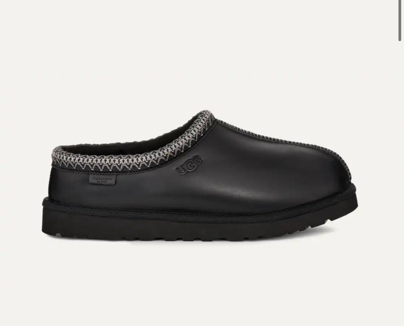 UGG Men's Tasman LTHR Regen Black Slippers