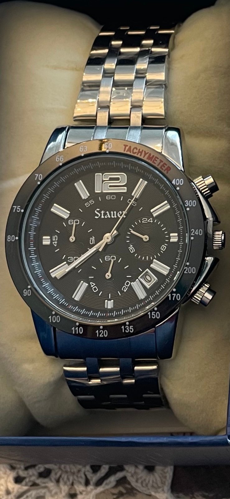 New in Box Stauer Jet-Setter Chronograph Watch