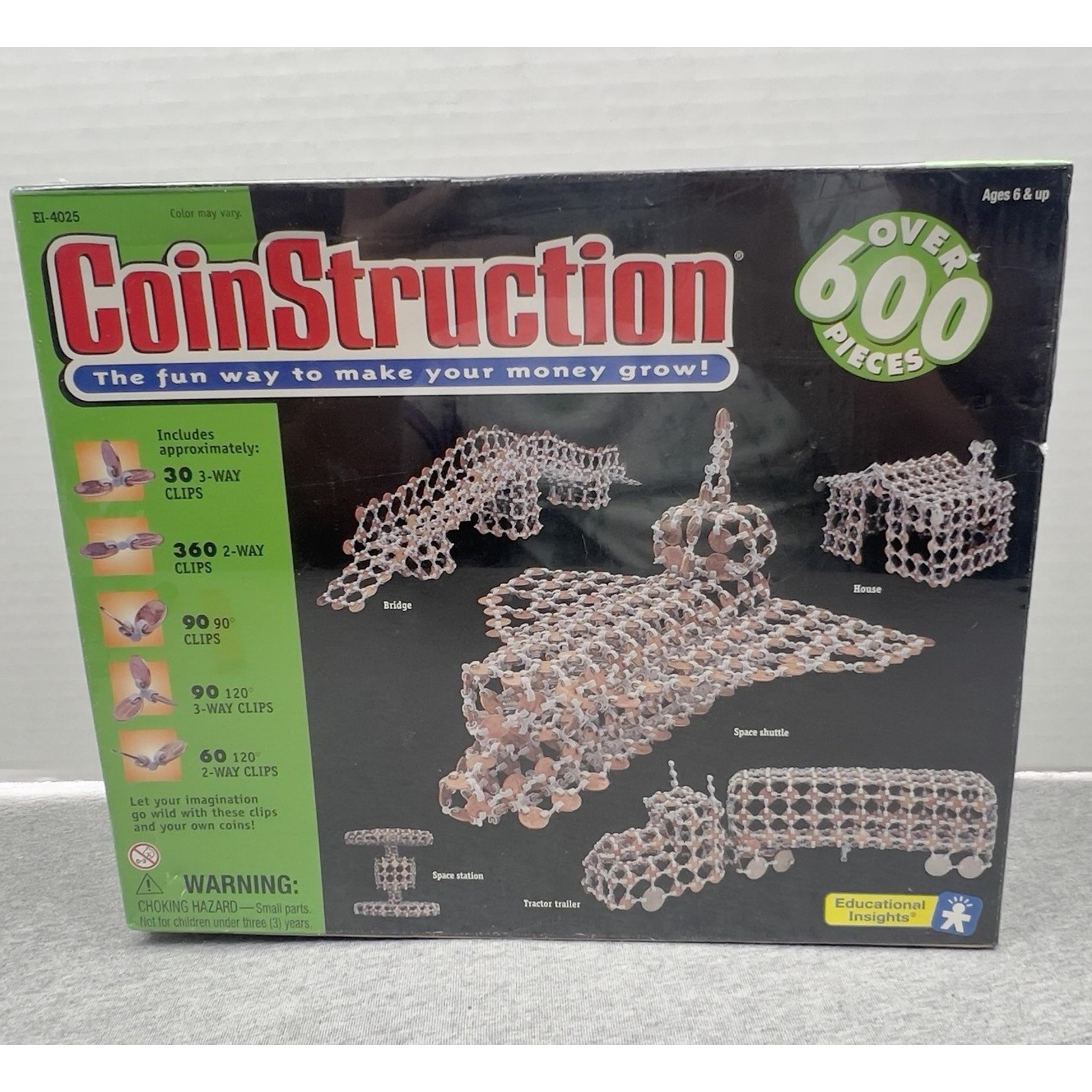 CoinStruction Coin Building Game Kit #EI-4025 Over 600 Pcs Ages 6+ SEALED NEW