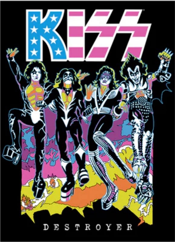 KISS Limited Edition USA Destroyer Flocked Blacklight Poster X/500 IN HAND