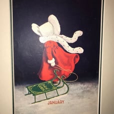 Ephemra sunbonnet Book page susie original 1906 january not a reproduction