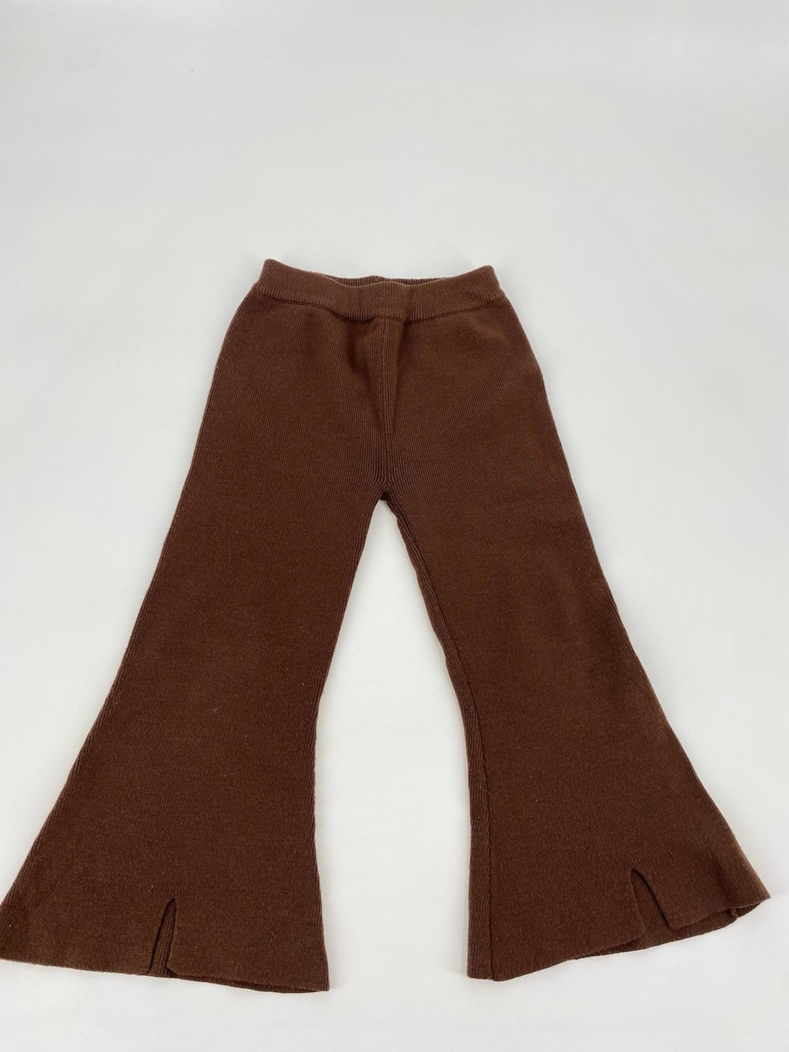 Pre-own bell bottom pants brown size 5