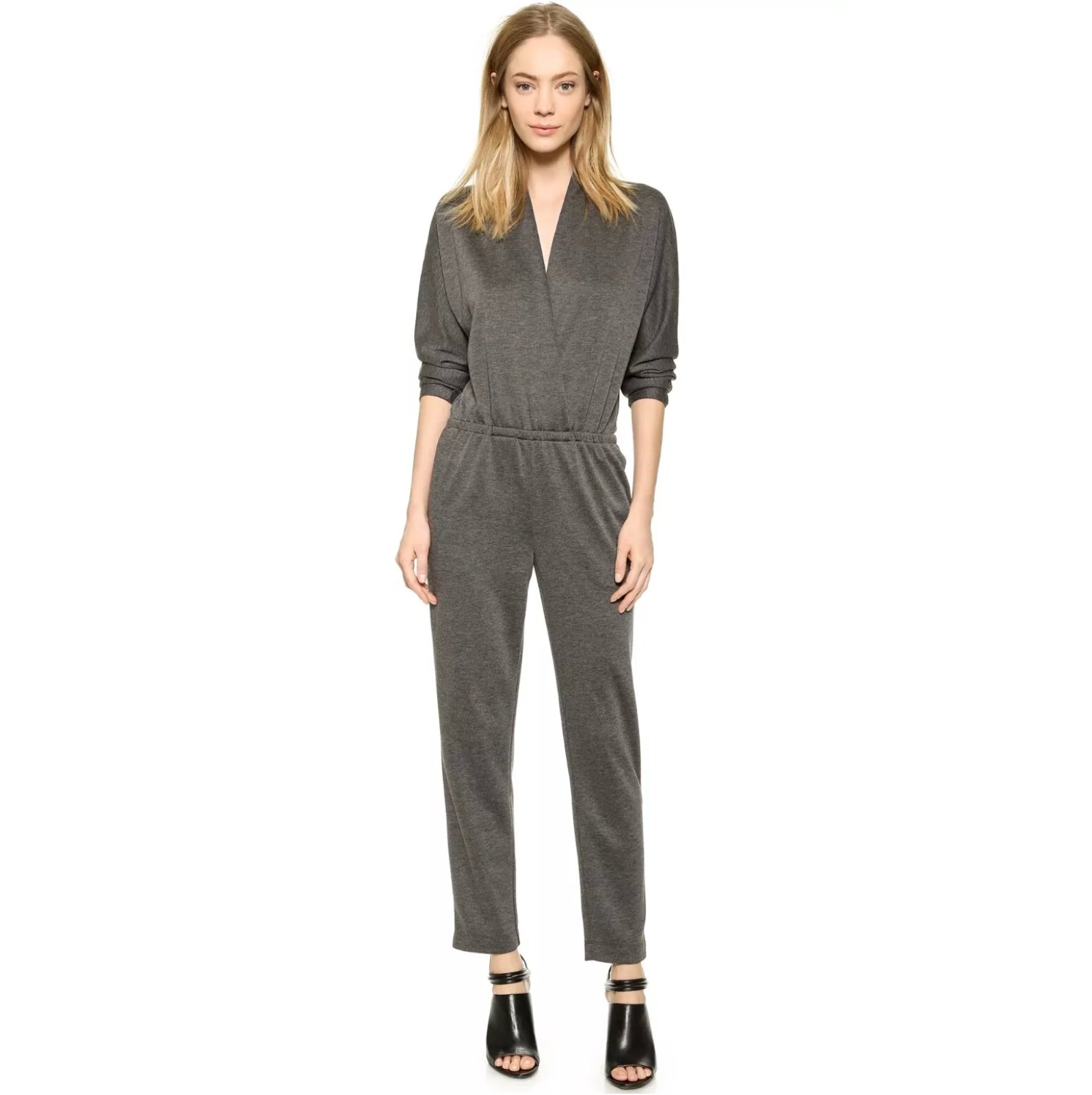Club Monaco Charcoal Grey Knit Jumpsuit Size 0