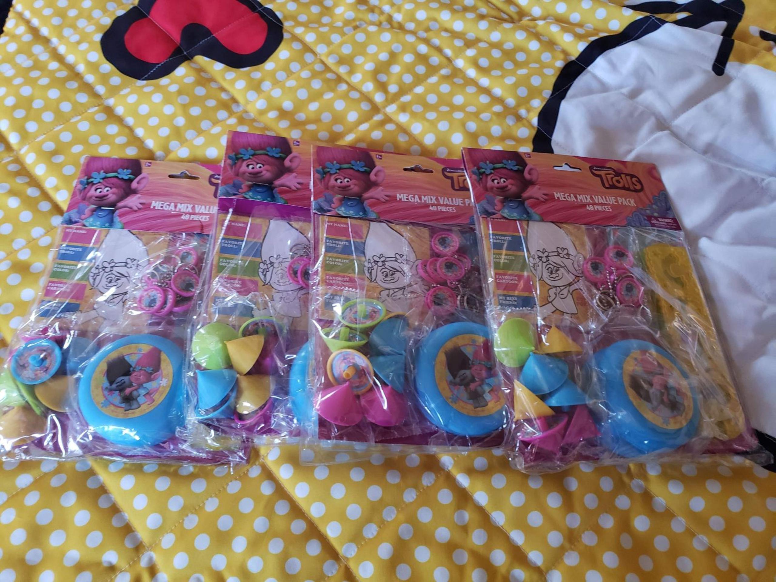 4 Sets 48 ct Trolls Favor Pack