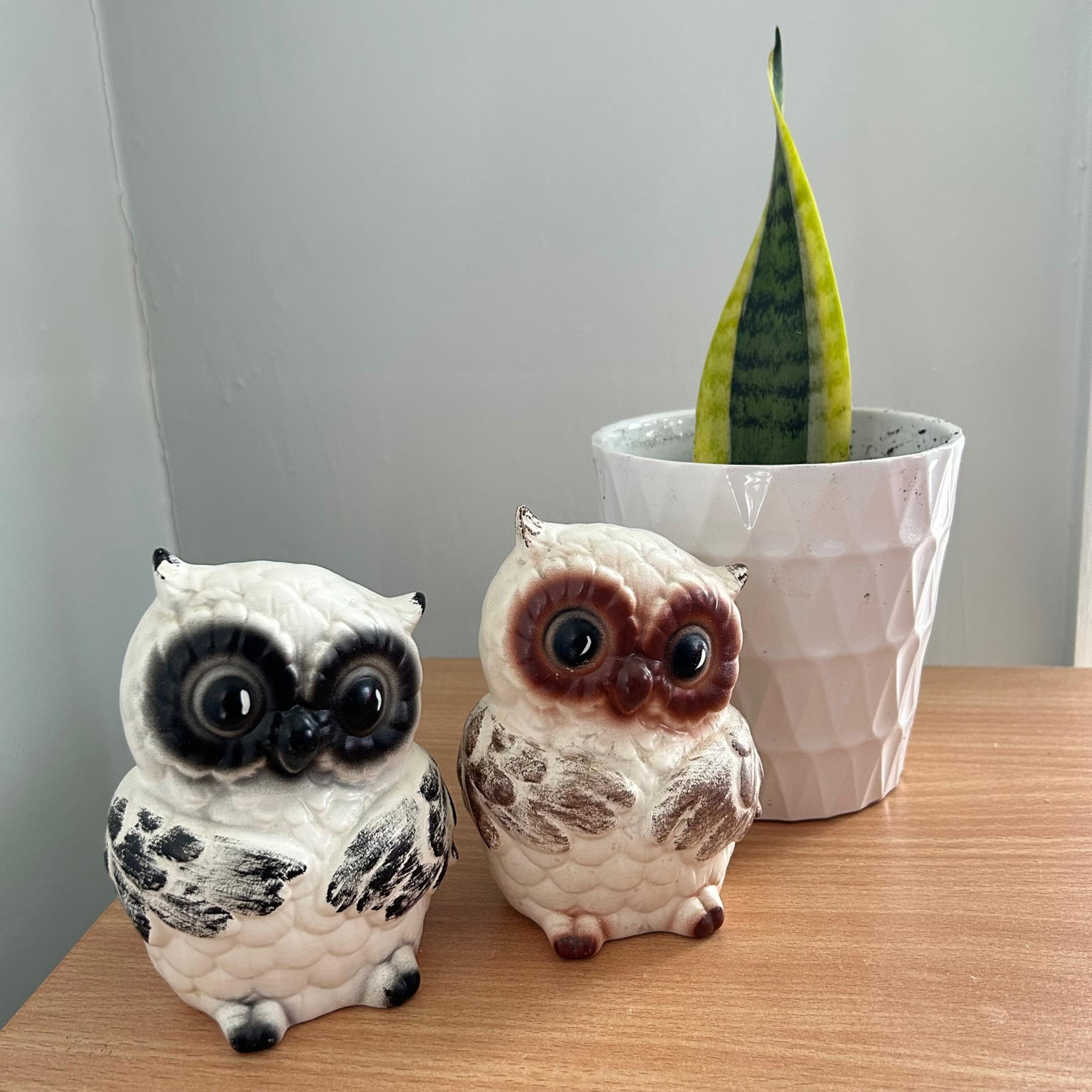 Vintage 70’s Owl Statue Set Mid-Century Modern Style