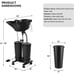 Artist hand Adjustable Portable Shampoo Bowl with Electric Pump, Hair Washing St