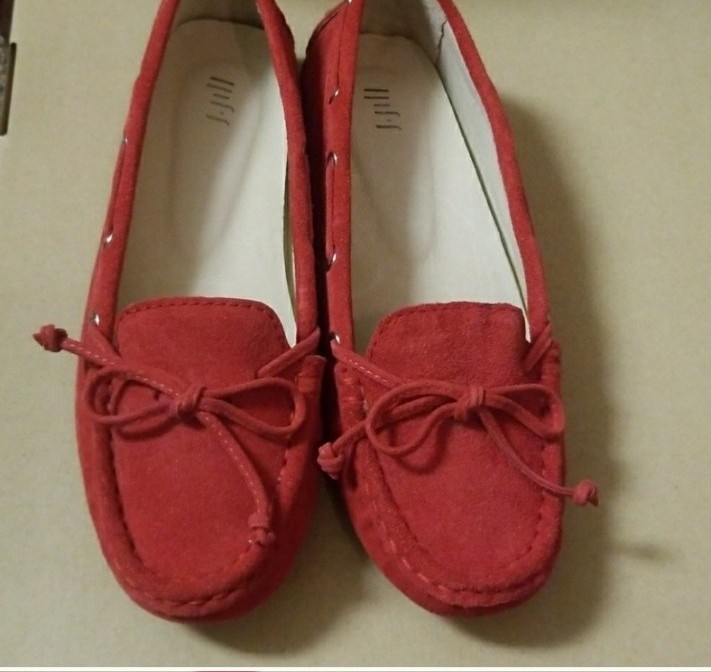 J.Jill Red suede leather women's moccasins 7.5