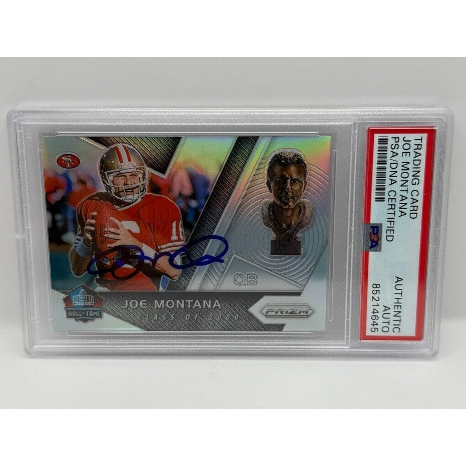 2017 Panini Prizm NFL Silver Insert Joe Montana Autograph PSA/DNA Authentic Auto