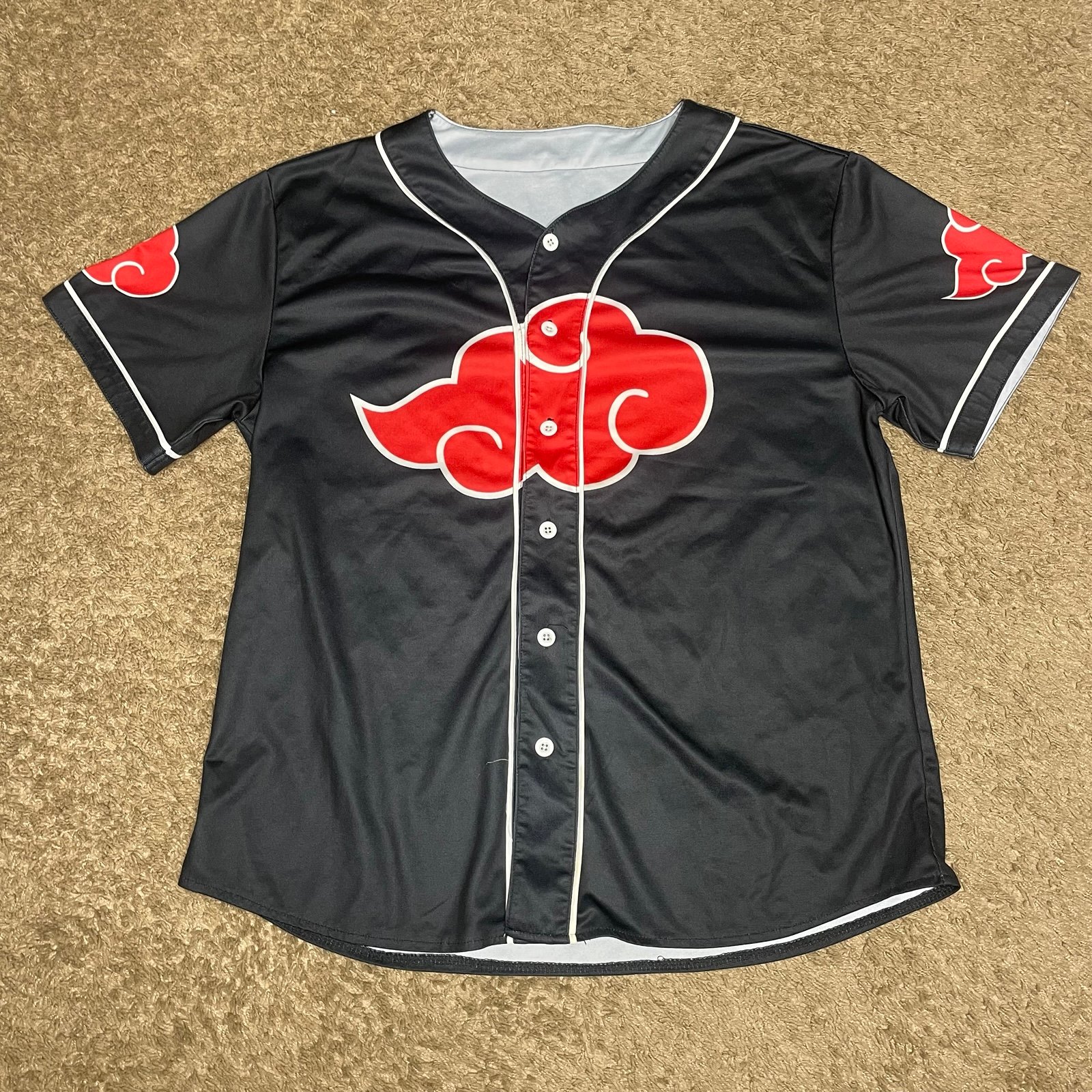 Naruto Shippuden Akatsuki Baseball Jersey Anime Ape XL
