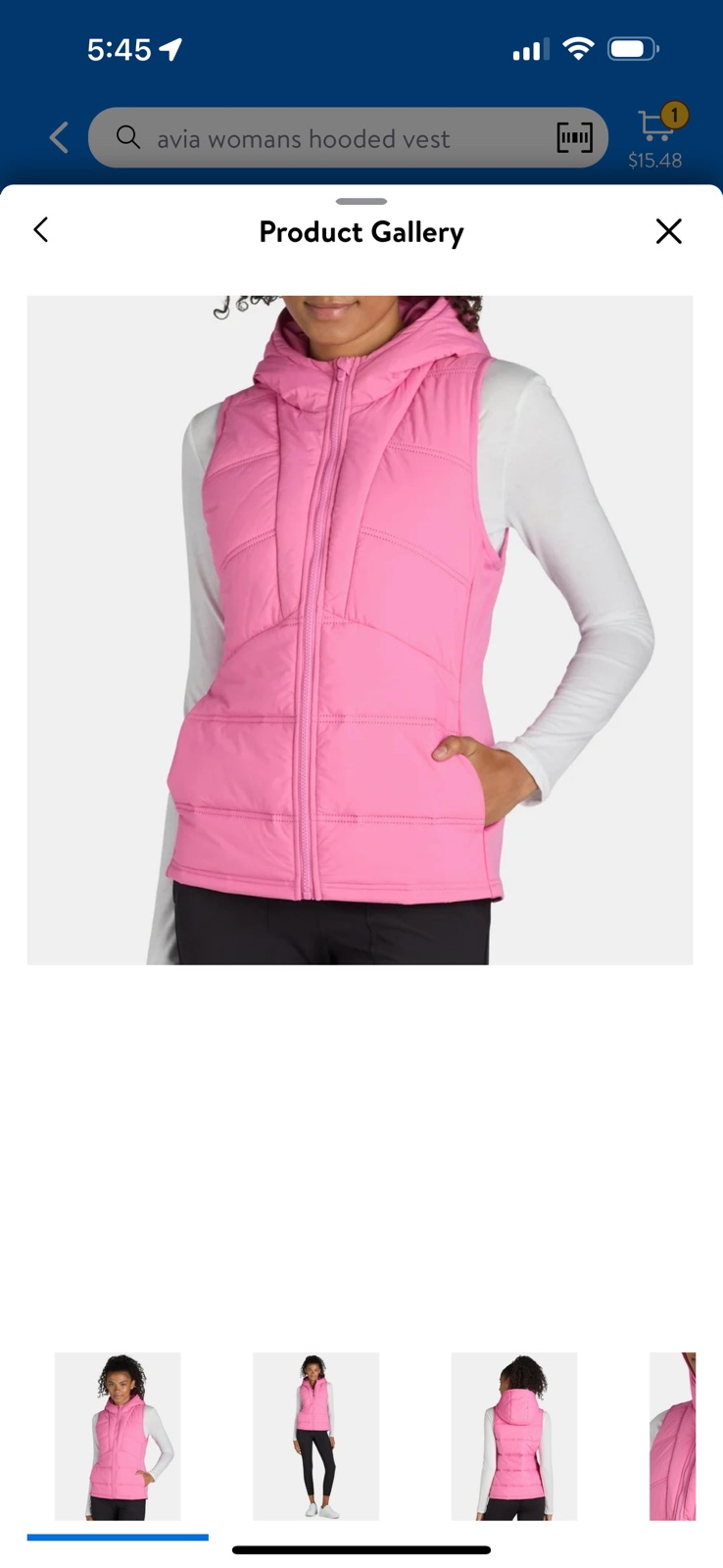 Avia woman’s hooded vest. Size XS
