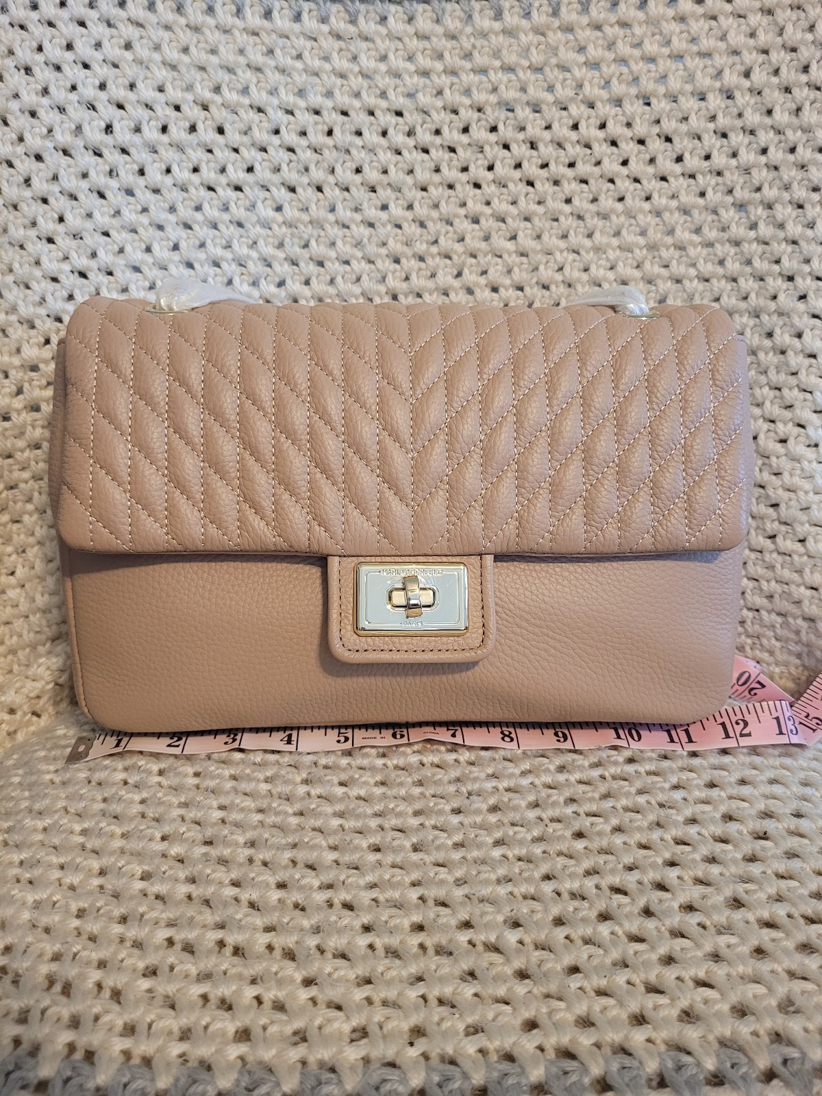 Karl Lagerfeld Paris Agyness Quilted Leather Shoulder Bag
