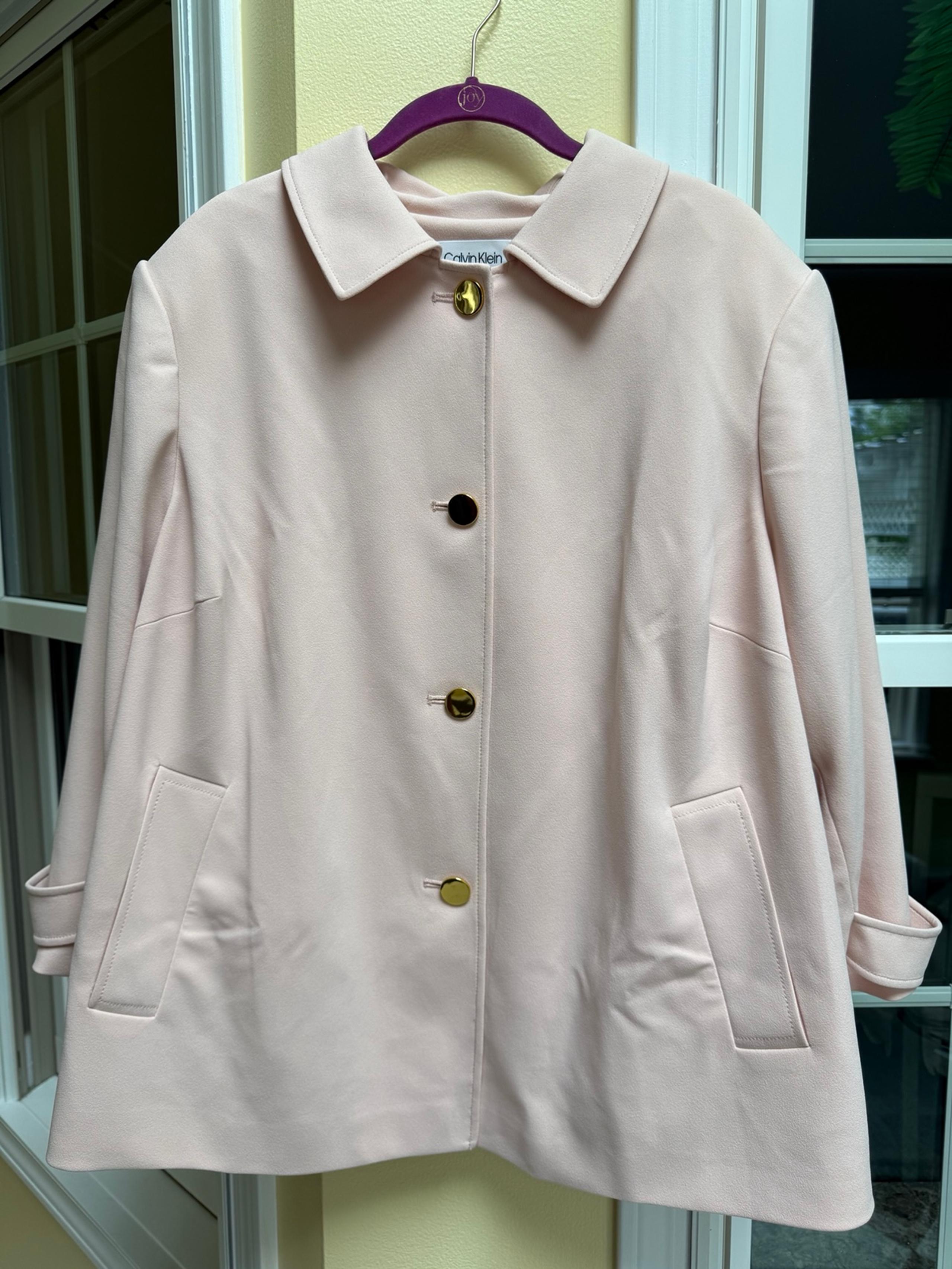 Calvin Klein 22w Blush Pink Blazer Jacket 22w