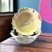 Vtg Studio Art Pottery Set 2 Decorative Splatter Fish Bowl Beach Decor Signed