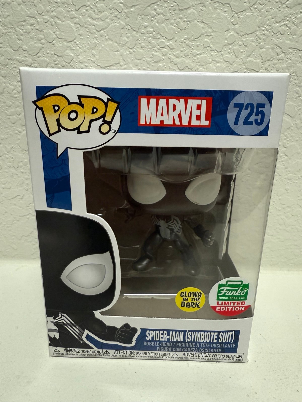Funko Pop Spider-Man (Symbiote Suit) (Glow in the Dark) Funko Pop With PopShield
