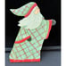 Stunning Artisan Vintage Folk Art Painted Wooden Wood Santa 9” Tall -CHL