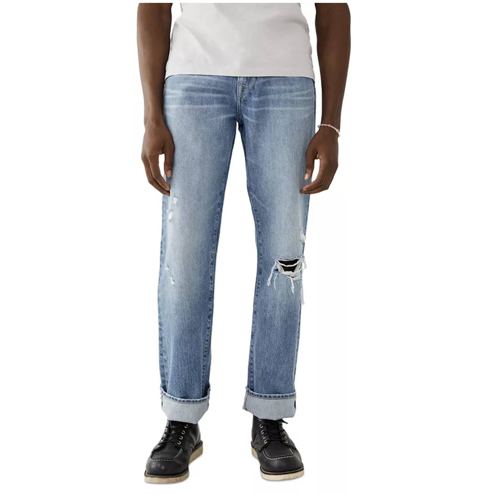 True Religion Ricky Straight Fit Jeans in Dream Maker Light Wash Size 29
