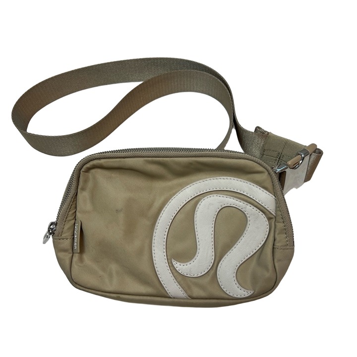 Lululemon Everywhere Belt Bag Trench/White Opal LOGO* 1L Adjustable Zip Closure
