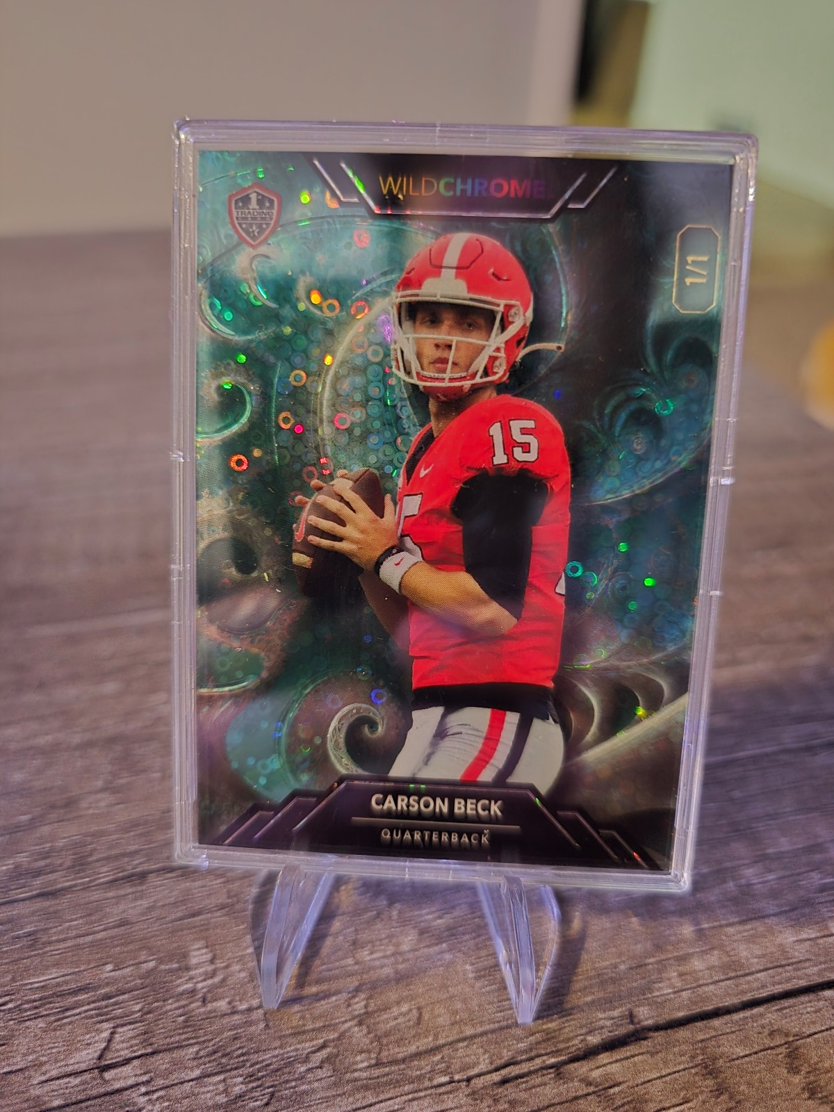 Carson Beck 1st trading card 1/1