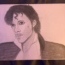 Completely Hand Drawn Prince portrait