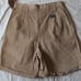 Vintage 80s Tan Corduroy Super High Rise Cuffed Shorts NWT Deadstock Size 14