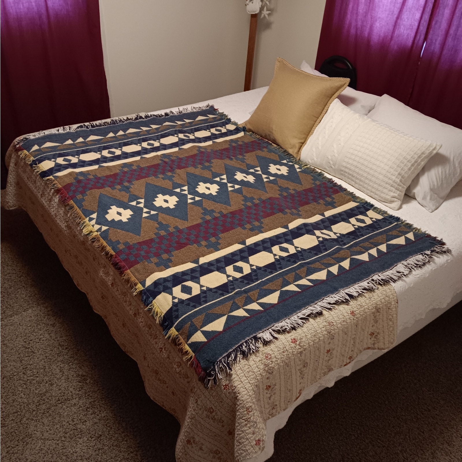 Native American Western Plains Blanket Throw